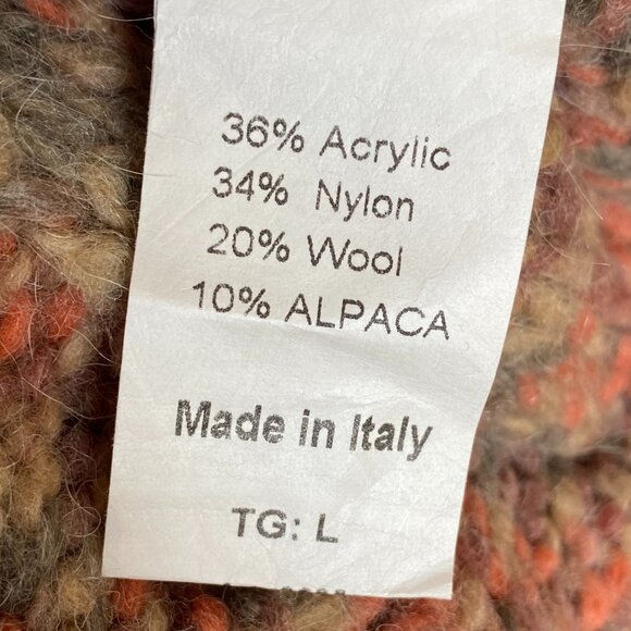 NWT Aspen Chunky Wool Cable Knit Sweater Fisherman Italy Space Dyed Ski-Aprés-L - Picture 13 of 15